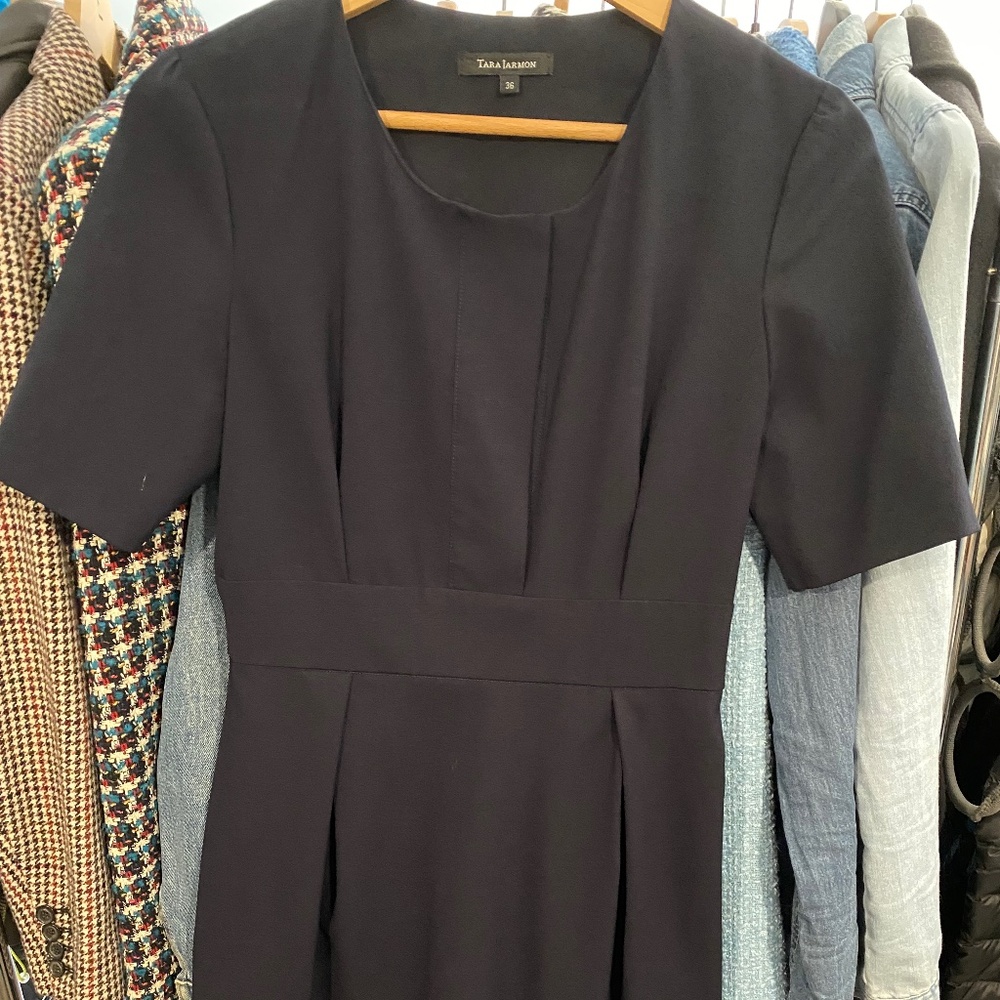 Tara Jarmon Dress – Navy Blue – Size FR 36 / US 4 (XS-S)